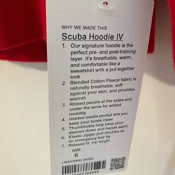 SOLD-Scuba Hoodie * Light Cotton Fleece - Picture 6 of 8